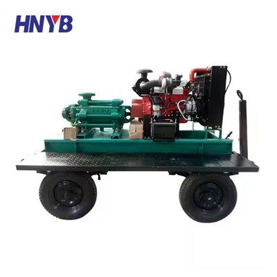 Diesel Engine Multistage Pump With Trailer