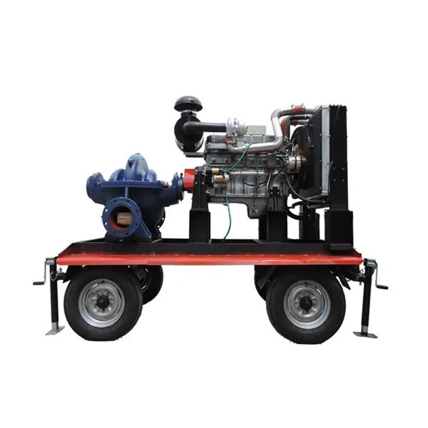 Diesel Engine Driven Split Case Pump With Mobile Trailer